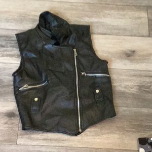 Black leather jacket